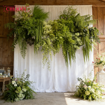 Artificial Wall Hanging Plants Manufacturer - TH872 Hot Selling Green Leaves for Wedding Party