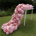 Artificial Silk Flower Runner Manufacturer - Dalian Chermy 200cm Purple for Wedding Decoration