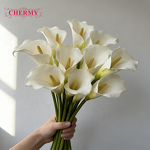 Artificial Calla Lily Manufacturer - Dalian Chermy DC079 Soft Latex White for Wedding Decoration