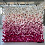 Artificial Flower Wall Backdrop Manufacturer - Custom High-End Pink Gradient for Wedding Party