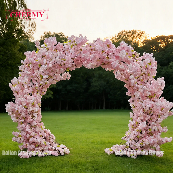 Artificial Cherry Blossom Tree Arch Manufacturer - Wholesale Pink White Indoor Flower Stand for Party Wedding