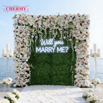 Artificial Flower Wall Backdrop Manufacturer - Customized 8ft X 8ft Plant Grass Hanging Vines for Photography Booth