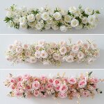 Artificial Silk Flower Runner Manufacturer - Hot Sale Wedding Table Rose Centerpiece Aisle