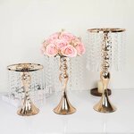 Crystal Flower Stand Manufacturer - Cheap Price Pendant Silver Gold Metal Vase for Table Decoration
