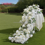 Artificial Silk Flower Runner Manufacturer - Dalian Chermy Custom Aisle Red Rose Table Flower for Wedding