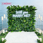 Artificial Flower Wall Backdrop Manufacturer - 8ft X 8ft Realistic Silk Mixed Soft Waterproof