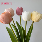 Artificial Tulip Manufacturer - Dalian Chermy DC101 White Real Touch for Home Wedding