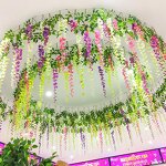 Artificial Wisteria Manufacturer - High Quality Hanging White Silk for Wedding Decoration