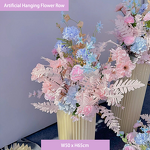 Artificial Wedding Props Manufacturer - 2026 New Blue Pink Flower Road Lead for Event Party Stage