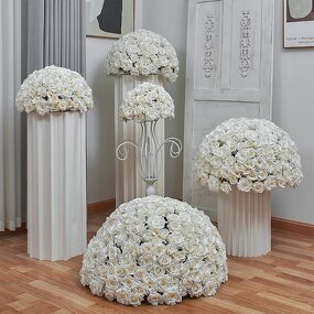 Artificial Flower Ball Manufacturer - New Design White Rose 30/40/50/60/70cm for Event Decor