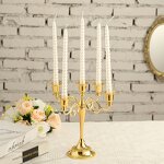 Metal Candelabra Manufacturer - 5 Arm for Weddings Table Centerpieces Taper Luxury Candles Holder