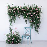 Artificial Rose Vine Manufacturer - OEM Rustic Style for Coffee Window & Influencer Photo Backdrop