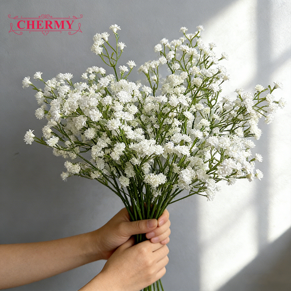 Artificial Gypsophila Manufacturer - Dalian Chermy TH2062 Real Touch Soft Plastic for Wedding Home Party