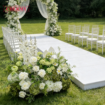 Artificial Hydrangea Aisle Decoration Manufacturer - Dalian Chermy Blue White for Wedding