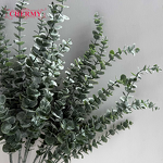 Artificial Eucalyptus Branch Manufacturer - TH1537 High Quality 5 Forks Soft Plastic for Interior Floral