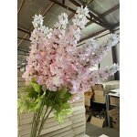 Artificial Delphinium Manufacturer - Handmade Factory Direct Long Steam Silk Purple