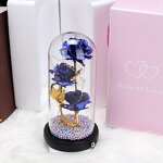 Gold Foil Rose Manufacturer - Valentines Day Gift Wholesale in Glass Dome