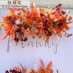 Artificial Flower Row Manufacturer - Dalian Chermy Luxury Autumn Orange for Party Wedding Arch Backdrop