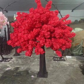 Artificial Cherry Blossom Tree Manufacturer - 4ft to 6ft Outdoor Red Silk Japanese for Decoration