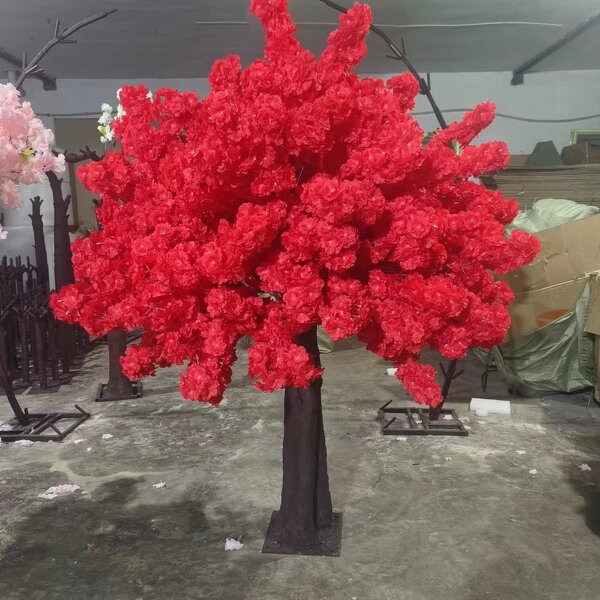 Artificial Cherry Blossom Tree Manufacturer - 4ft to 6ft Outdoor Red Silk Japanese for Decoration