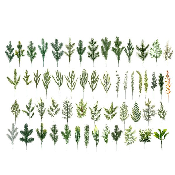 Artificial Pine Needle Leaf Manufacturer - Christmas Decoration Supplies 2025 Small Single Decoration Leaves