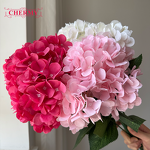 Artificial Hydrangea Manufacturer - High Quality 5 Heads Silk Red for Home Wedding Event