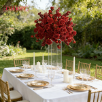 Artificial Flower Ball Manufacturer - Handmade 60cm Realistic Simulation Blue White for Table Centerpieces