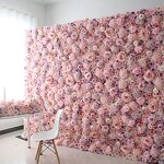 Artificial Flower Wall Manufacturer - 8*8ft Blue White Rose for Wedding Event Background