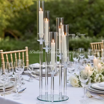 Acrylic Candelabra Manufacturer - Morden 5 6 Arms Candle Holder for Wedding Table Centerpiece