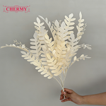 Artificial Locust Leaves Manufacturer - TH1540 Factory Price 5-Stem Bundle Green Plant Decor