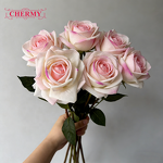Artificial Rose Manufacturer - Dalian Chermy DC058 Red Real Touch for Home Wedding Decoration