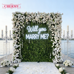 Artificial Flower Wall Backdrop Manufacturer - 8ft X 8ft Silk Wedding Event Mixed for Home Party