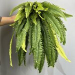 Artificial Boston Fern Manufacturer - TH1531 Wholesale 37-Leaf Wall Mounted Fern Fronds