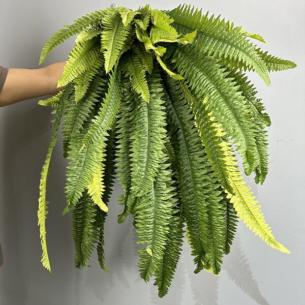 Artificial Boston Fern Manufacturer - TH1531 Wholesale 37-Leaf Wall Mounted Fern Fronds