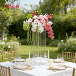 Artificial Flower Centerpiece Manufacturer - Customized Silk Green Amaranth White Hydrangea Durable Table