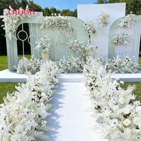 Artificial White Silk Flower Manufacturer - CM-TW009 for Wedding Stage Decoration Aisle