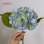 Artificial Hydrangea Manufacturer - DC112 Real Touch Blue for Wedding Table Centerpieces