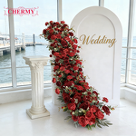 Artificial Flower Runner Manufacturer - Red Rose Flower Ball for Wedding Table Party Centerpieces