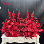 Artificial Silk Aisle Flower Manufacturer - TW042 Dalian Chermy Wholesale Red Rose & Hydrangea for Wedding