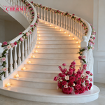 Artificial Flower Runner Manufacturer - 2026 New Red Rose for Wedding Decor Walkway Aisle