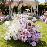Artificial Flower Backdrop Manufacturer - Dalian Chermy Flower Forest Pink Purple Silk for Wedding Party