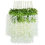 Artificial Wisteria Manufacturer - High Quality Hanging White Silk for Wedding Decoration
