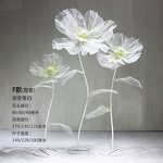 Giant Flower Manufacturer - Wedding Stage Craft White Red Roses for Window Decor Party Set