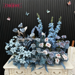 Artificial Flower Arrangement Manufacturer - TW031 Dalian Chermy Blue White for Backdrop Runner Row