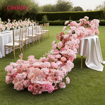 Artificial Flower Runner Manufacturer - Dalian Chermy 200cm Silk Pink for Wedding Party
