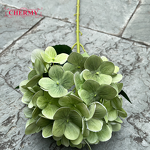 Artificial Hydrangea Manufacturer - Dalian Chermy 3D Real Touch Latex Dark Green for Wedding