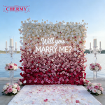 Artificial Flower Wall Backdrop Manufacturer - 8ft X 8ft White for Wedding Decorations