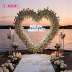 Artificial Flower Arch Manufacturer - 2026 New Love Heart with Flowers for Party Proposal Wedding