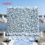 Artificial Flower Wall Backdrop Manufacturer - 8ft X 8ft White for Wedding Decorations