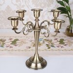 Metal Candelabra Manufacturer - 5 Arm for Weddings Table Centerpieces Taper Luxury Candles Holder